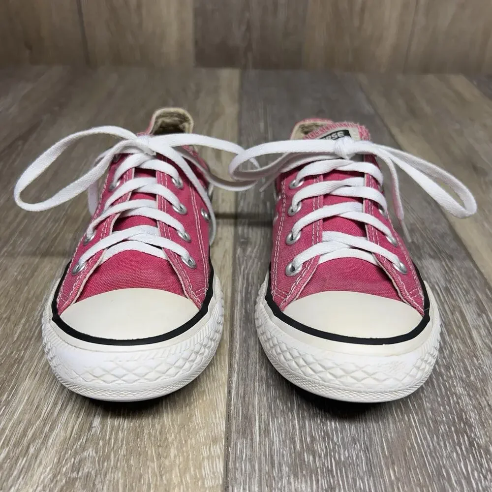 Hot Pink All Star Low Top Converse Kids Youth US Size 1 344806F Sneaker Shoes